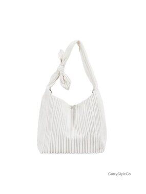 Velvet Plushed Quilted Tote Bag Soft Hobo Shoulder Bag Everyday Purse